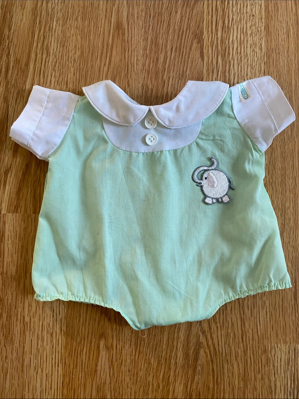 Cabbage Patch Kids Preemie Green Elephant Romper